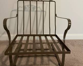 C119 - $95. Single Wrought Iron bouncy chair. We DO have the matching cushions - no ottoman with this one.
