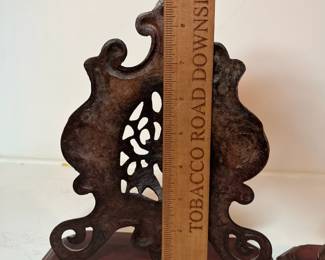 C20 - $30. Bard International Bookends. Measures 8.5" wide x 3" deep x 9" tall.