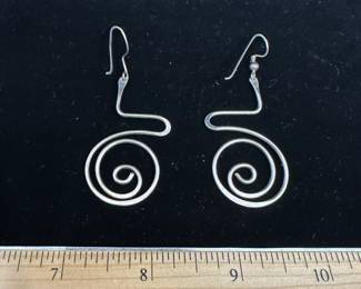 J48 - $25. Sterling Spiral Earrings.