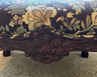 C80 - $250. "Calico Corners" Brand Upholstered Ottoman. Measures 28.5" x 21.25" x 16" tall. Upholstery is in very good condition.