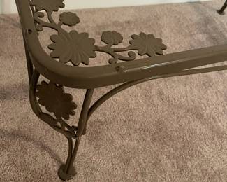 C118 - $125. Wrought Iron Coffee Table - No name. Measures 41" x 25" x 17" tall. We do have the glass for this - not photographed.