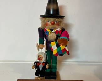 C65 - $100. Puppeteer Nutcracker. Made in West Germany. Measures 16.25" tall. Holzkunst Christian Ulbricht.