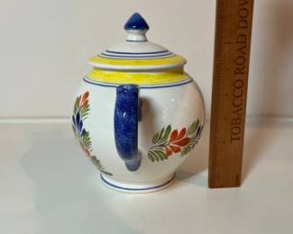 C14 - $250 SET. Includes 2 - 10" Dinner Plates. Cream & Sugar. 2 Coffee/Tea Cups 4" x 2.5". 2 Saucers 6.5". Teapot 9.75" x 7.5" tall.