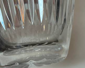 C28 - $25. Waterford Vase. Measures 7" tall x 4.5" wide.
