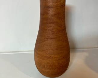 C48 - $35. Vintage Hand Turned Vase. Measures 14" tall x 6.5" at the widest point.