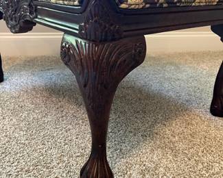 C80 - $250. "Calico Corners" Brand Upholstered Ottoman. Measures 28.5" x 21.25" x 16" tall. Upholstery is in very good condition.