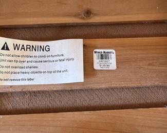 C77 - $40. World Market Rolling Cart. Measures 15.75" x 12" deep x 29" tall.