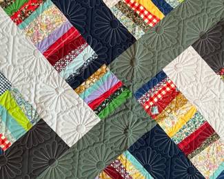 Q13 - $125. Like New Quilt. Measures 63.5" x 68.5" (throw / lap size)