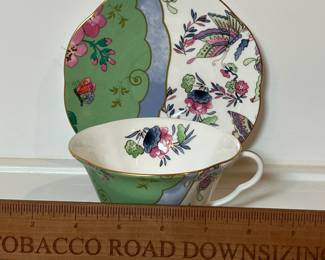 C39 - $40. Wedgwood Butterfly Bloom Tea Cup & Saucer