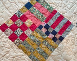 Q4 - $100. Like New Lap Quilt. Measures 80" x 82".