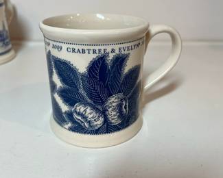 C23 - $100 - 9 Mugs. Mason's Crabtree & Evelyn Annual Mugs. 1995, 2001, 2002, 2003, 2005, 2006, 2007, 2008, 2009.