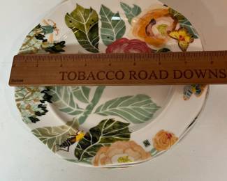 C25 - $40. Shelley Hesse, Anthropologie, Water Color "Petals" Salad Plates. Set of 4 - 8" plates.