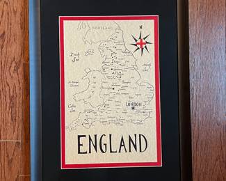 C53 - $25. "England" Framed Print. Measures 18.5" x 24.5".