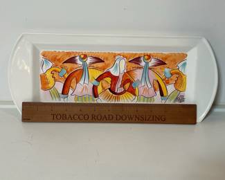 C36 - $50. T. Baladanse signed tray. Measures 14.5" x 6".