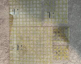 C109 - $25 Lot of 5. Omnigrid. 3" square up to 12" square.