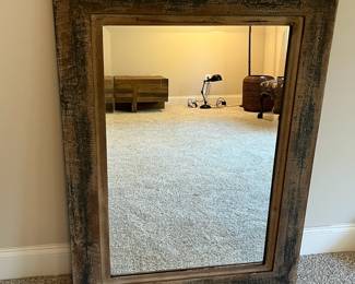C88 - $125. Large Uttermost Wall Mirror. Can be hung in either direction. Measures 28" x 37.5".