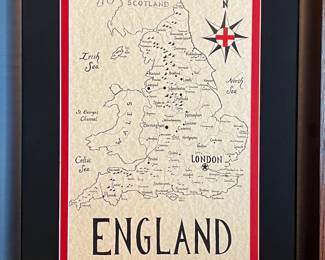 C53 - $25. "England" Framed Print. Measures 18.5" x 24.5".