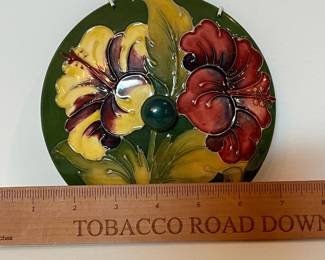 C10 - $50 Each. All 3 for $120. Moorcroft Pottery *LIDS* used as wall decor. Have the wall hanging attachment on them still. No dishes to match - LIDS ONLY.