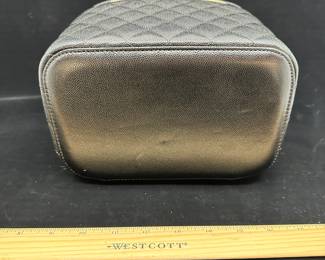 C1 - $2,000. Chanel Vanity Case. Measures 8.5" x 5.5" x 6" tall. 8" tall with handle. Has been authenticated as REAL by RealAuthentication.com and we have a printable certificate. Feel free to ask if you need more photos!