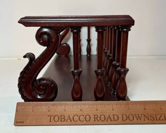 C21 - $50 set of 3. Librasco Mahogany Bookshelf with a Galleried Back & Sides. Measures 16.5"long x 7.75" deep x 6.5" tall.