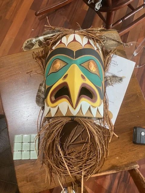 Large signed Northwest coast mask