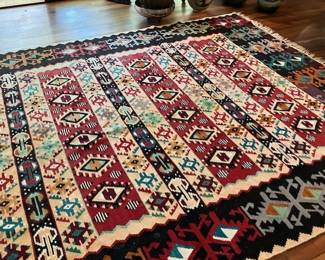 Large Eastern European rug flat weave 8'x10'