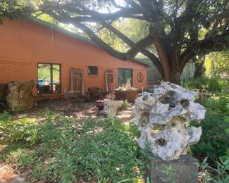 Large Asian decorative outdoor stones.