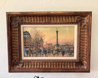 Edouardo Cortes framed tempura on paper