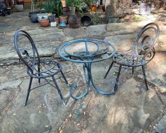 Copper bistro set