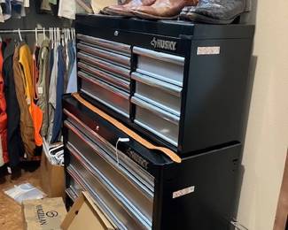 Large rolling toolboxes with keys