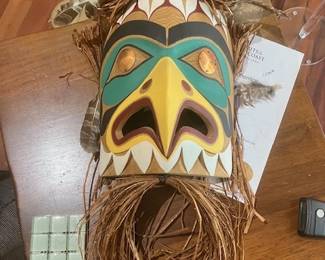 Large signed Northwest coast mask