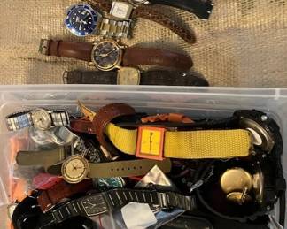 Men's watch collection.