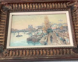 Edouardo Cortes framed tempura on paper