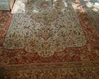 Vintage 1960 Tabriz Tabatabi Hunting Scene 17.25 X 12.30