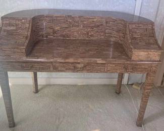 005 Maitland Smith Tessellated Stone Desk