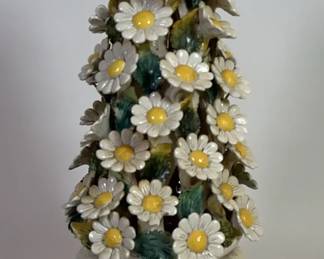 Mid Century Italian Ceramic Daisy Topiary