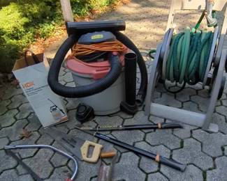 Ridgid Shop Vac, Suncast Lawn Hose Winder, Saws , Titanium Tree Trimmer