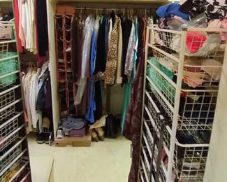 Vanity Closet 1 Full Of Sweaters, Jackets, Leisure , Dressy Tops, Summer Wear  Shoes  Boots