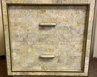 Pair of Mainland Smith Tessellated Nightstands