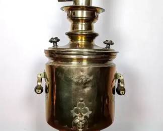 Russian Brass Samovar, Vintage
