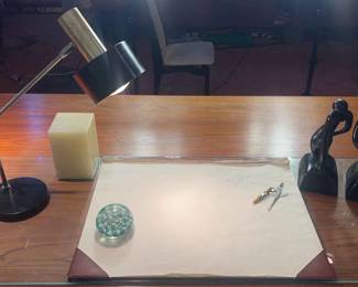 Vintage Desk Lamp And Other Desktop Decor