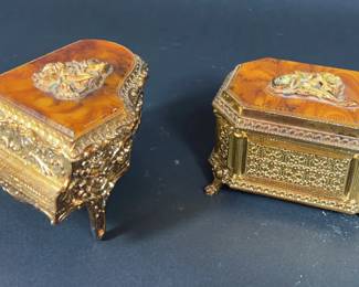 Ornate Bronze Gilt Music Boxes