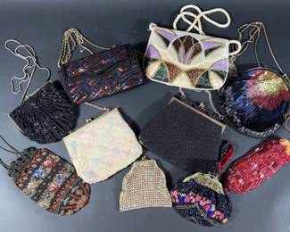 Vintage Beaded Shoulder Bags And Coin Purses