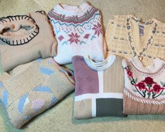 Vintage 90s Style Sweaters Pastel