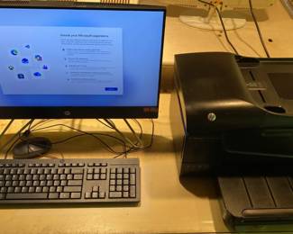 HP AllInOne Desktop PC, Keyboard, Mouse, And Printer