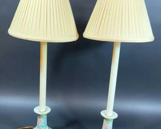 Frederick Cooper Porcelain Lamp Pair