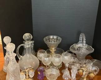 Clear,crystal, Cut, And Etched Glass