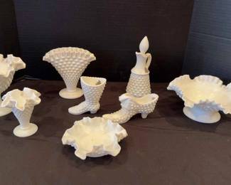 001 Beautiful Fenton Milk Glass And More
