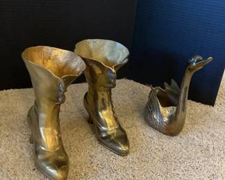 Brass Boots And Swine Decor