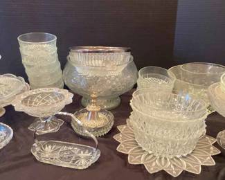 Large Lot Mostly Cut Glass